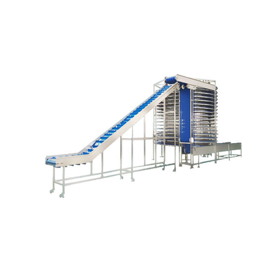Industriële IQF garnalen vis kaas spiraalvriezer machine met één toets aanraking operatie