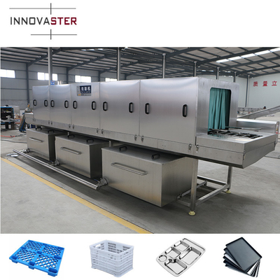 Hoogdrukwarmwaterreinigingsmachine voor bakken/kisten/containers