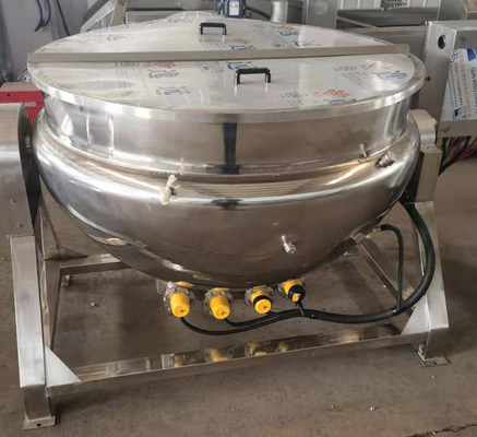 Roestvrij staal Elektrisch gasstoomverwarming Kaas Vlees saus Kookketel met roermixer