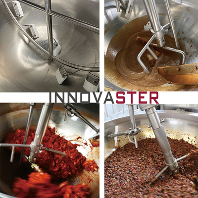 Volledig automatische knoflook Wok met hoge temperatuur grote capaciteit en planet roeren