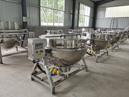 Kettel voor stoomgas/elektrische verwarming van saus in plantaardige groentenverwerkende installaties