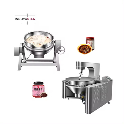 Kook- en mengfunctie Elektrische verwarmingscaramel kookmachine met mixer 200L