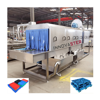 Op maat gemaakte wasmachine voor kratten, geïntegreerd met enkel model en clip-on sproeiers