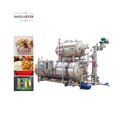 1100*1200*1500MM Sproeityp Stoomvis, ingeblikt vis, sterilisatie autoclaafretortmachine