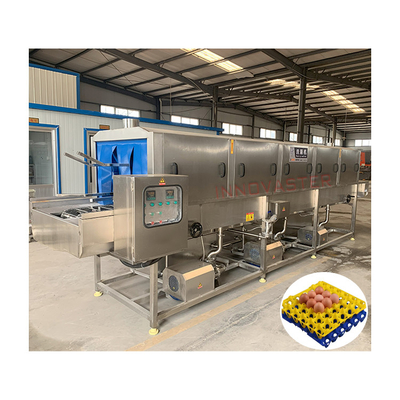 6000*2800*2200 Industriële vis en zeevruchten Spin Crate Pan Washer Dryer Plastic Box Turnover Basket Wasmachine