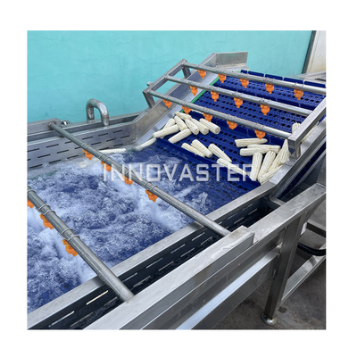 Zilveren automatische groentenwasmachine met bubbelwasser