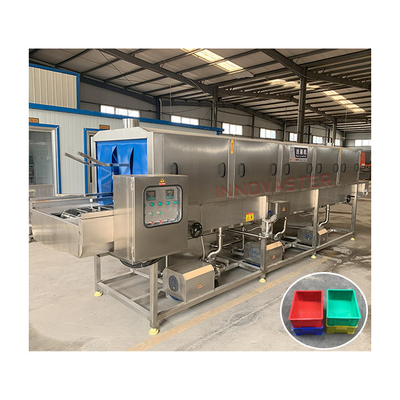 Zilveren industriële plastic mand container eierenbak wasmachine krat wasmachine 215 KG
