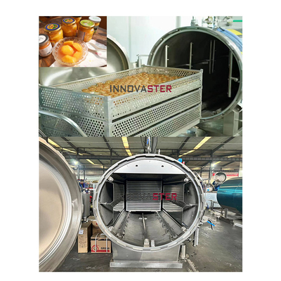 Multifunktioneel watersproei-autoclaaf van 1100*1200*1500MM voor het steriliseren van nat huisdiervoeding en kokosmelk