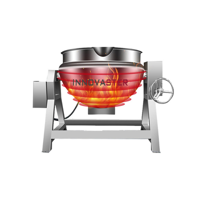 800L automatische stoomgas-tilting Jacketed Kettle voor het mengen en koken van jamsaus