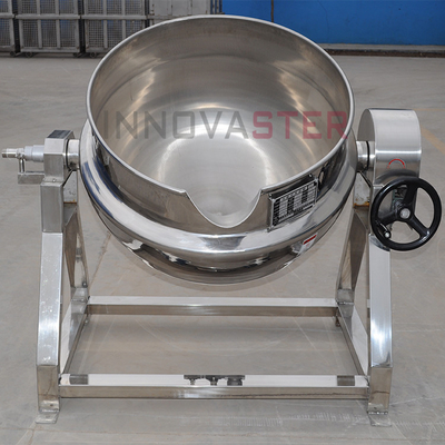 800L automatische stoomgas-tilting Jacketed Kettle voor het mengen en koken van jamsaus