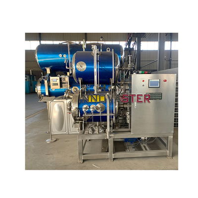 Horizontale wateronderdompelingsretortmachine voor voorafgemaakt pasteurisatiesysteem voor levensmiddelen