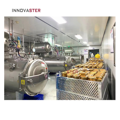 Fysieke sterilisatie Kokoswater Champignon Kip Vlees Sauce Autoclaaf Sterilisator