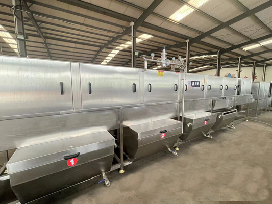 Volledig automatische industriële wasmachine voor snel en schoonmaken van plastic SUS-bakken
