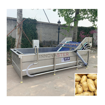 Commerciële schoonmaakmachine voor fruit 512 kg Vermogen voor automatisch groentenwassen