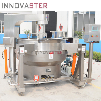 Automatische kantelbare planetaire voedselverwerkingsmachine met roermachine en verwarmingssysteem