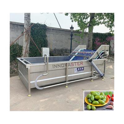 Automatische wasmachine voor het verwerken van bladeren van salade en groenten met afmetingen van 6000*1400*2400