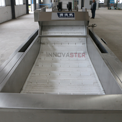 Automatische wasmachine voor het verwerken van bladeren van salade en groenten met afmetingen van 6000*1400*2400