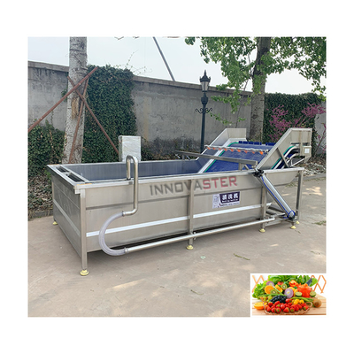 Zilveren automatische industriële luchtbel groentenreinigingsmachine voor fruit en aardappelen