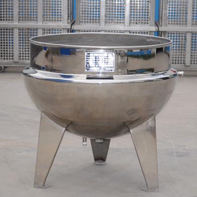 Stoom koken Jacketed ketel met roermachine Hoofdstructuur Tilting systeem Benen koken
