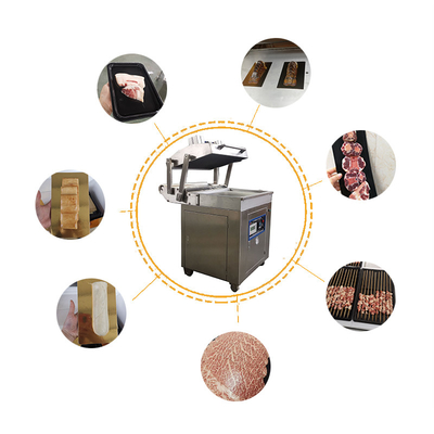 Houtmateriaal Automatische vakuumpakketmachine met huid bevestigd Volledige staat van levensmiddelen