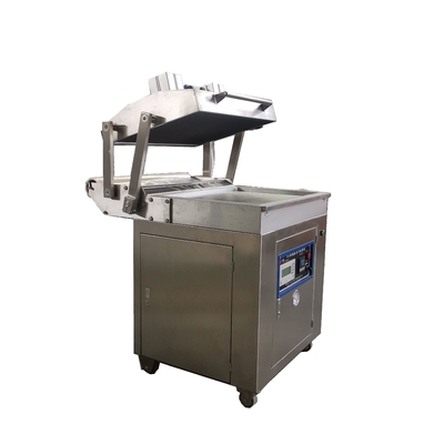 Houtmateriaal Automatische vakuumpakketmachine met huid bevestigd Volledige staat van levensmiddelen
