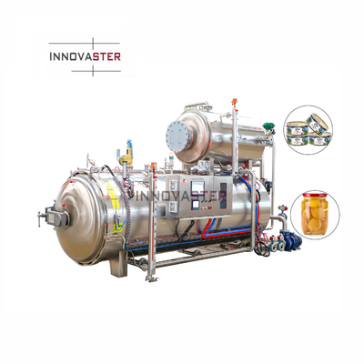 Automatische partijretort voor voedselverwerking Horizontale automatische stoomspray-autoclaaf