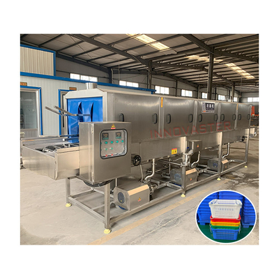 Versatile wasmachine voor palletten voor kratten/mandjes/dozen/bakken met slaten 6000*2800*2200
