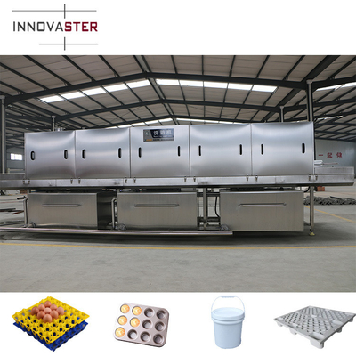 Versatile wasmachine voor palletten voor kratten/mandjes/dozen/bakken met slaten 6000*2800*2200