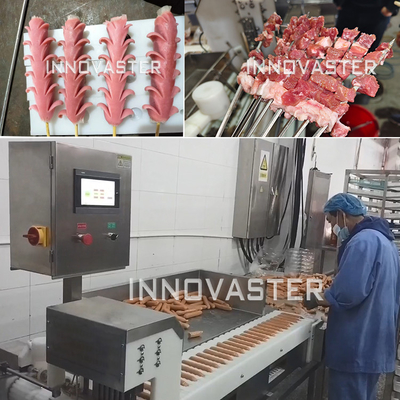 Efficiënt spinnen kippensatay spikkels met roestvrij staal KEBAB draadmachine