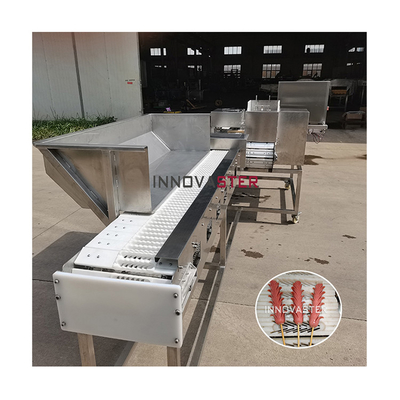 304 roestvrij staal Spanning 200V/380V/440V Automatische Beef Kebab Satay Skewer Machine
