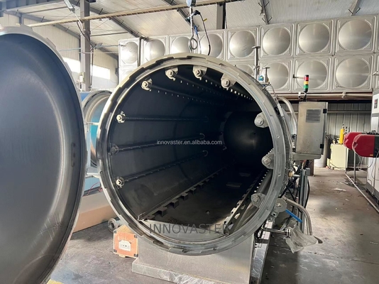 Boiler Hulpstoom Horizontaal Water Spray Wurstzak Vloeibare fles Retort Machine 1100*1200*1500MM