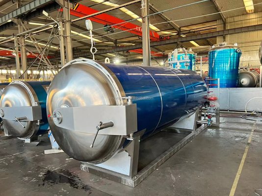 Boiler Hulpstoom Horizontaal Water Spray Wurstzak Vloeibare fles Retort Machine 1100*1200*1500MM