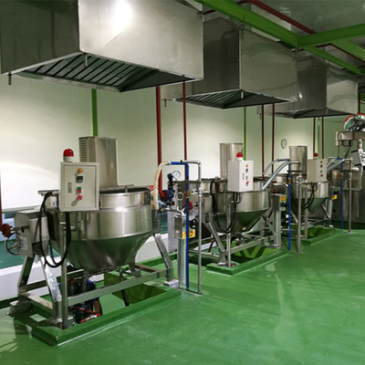 Olieverwarming Automatische industriële gas kookplaat Kettle met roestvrij staal 304