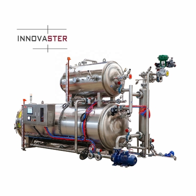 1100*1200*1500MM Hoogtemperatuursterilisatie Automatische waterspray retortmachine