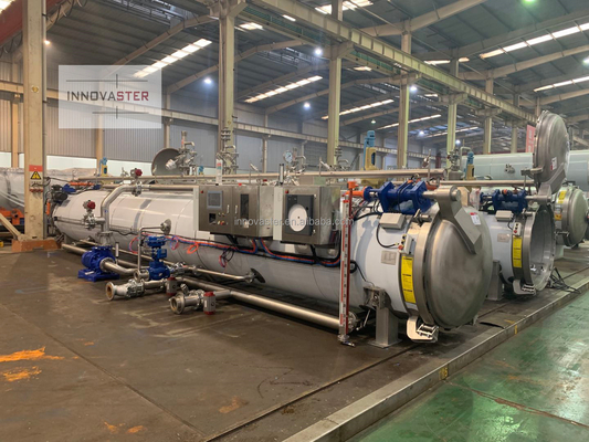 Structuur Cylindrisch drukvat Volledig automatische luchtretortmachine voor blikkenproducten