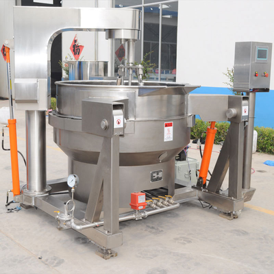 Kookapparatuur Industrieel automatisch kantelen Planetaire saus Jacketed ketel met multi-agitator