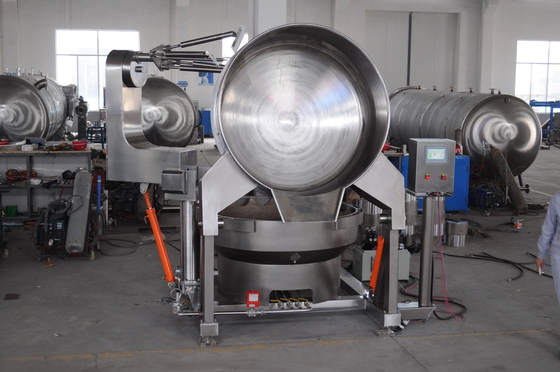 Roestvrij staal 304 Automatische gasverwarming Multi-agitator Kookketel met jas
