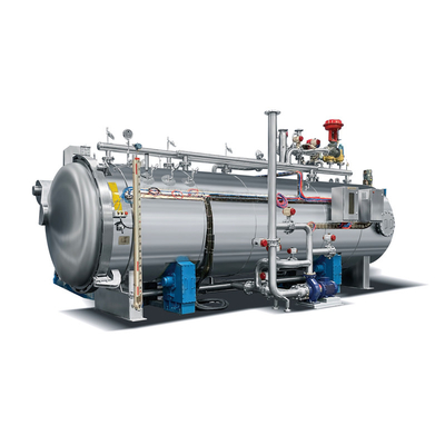 380 V roterende retortsterilisator voor industriële horizontale autoklavering