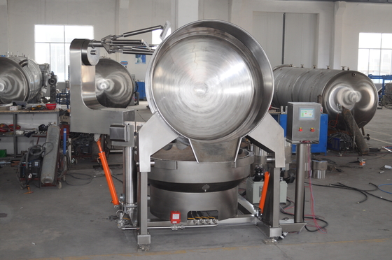 Roestvrij staal 304 Automatische gasverwarming Multi-agitator Kookketel met jas
