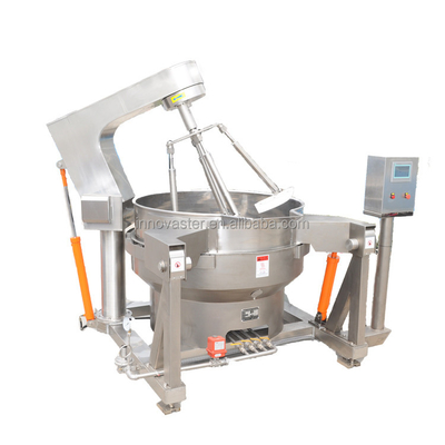 100-600L capaciteit Automatische gasverwarming Jacket Kookketel voor Sauce Multi-agitator