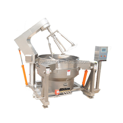100-600L capaciteit Automatische gasverwarming Jacket Kookketel voor Sauce Multi-agitator