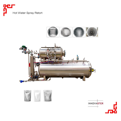Stoomlab-vat mini-retort voor kleinschalige productie 1100*1200*1500MM Fysieke sterilisatie