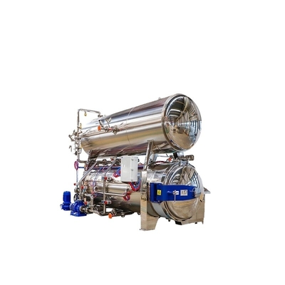 1 kW roterende wateronderdompeling gecondenseerde melk retort autoclaaf sterilisator machine met 1
