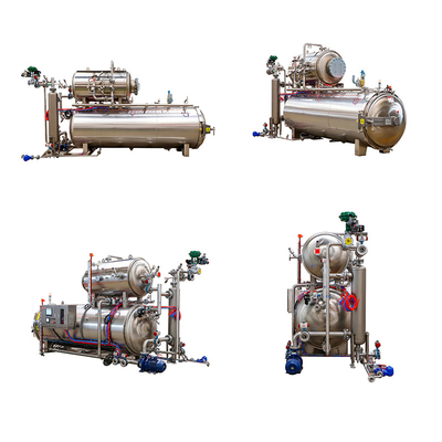 500 kg warmwater spuitretort voor babyvoedsel/voedsel voor verwerkte producten/voer voor huisdieren aanpasbaar