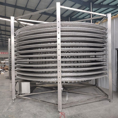 Industriële IQF garnalen vis kaas spiraalvriezer machine met één toets aanraking operatie