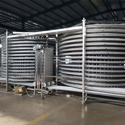 Industriële IQF garnalen vis kaas spiraalvriezer machine met één toets aanraking operatie