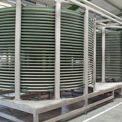 Industriële IQF garnalen vis kaas spiraalvriezer machine met één toets aanraking operatie
