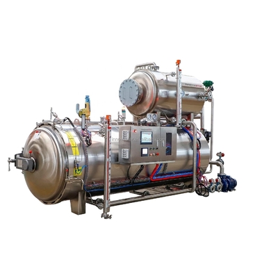 Gemakkelijk te bedienen stoomverwarming water spuit retort machine voor klaar-om-te-eten maaltijden