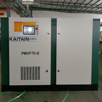 Lucht gesmeerd 75kw 100HP Permanente Magnet Inverter Twee-stappen schroef luchtcompressor