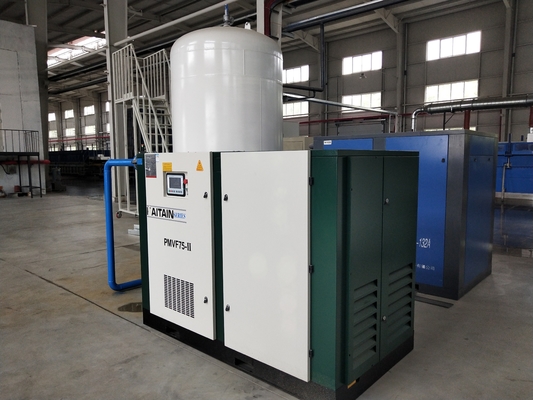 Lucht gesmeerd 75kw 100HP Permanente Magnet Inverter Twee-stappen schroef luchtcompressor